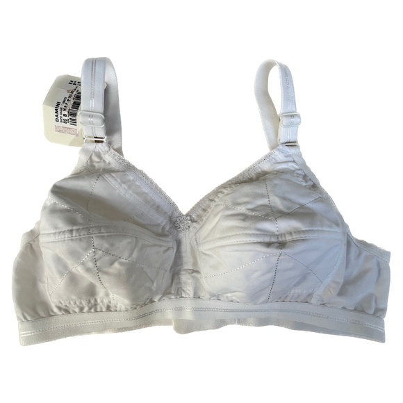 Bra Kalyani Damini 34B White Cotton Lace Wireless Full Coverage - Picture 4 of 8